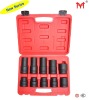 10 PC 1" Metric/SAE Impact Socket Set, 6PT