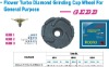 4'' 4'' diamond grinding cup wheel for general purpose -- GEBB