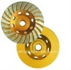 Turbo diamond cup cutting wheel for stone