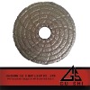 Vacuum brazed polishing pads